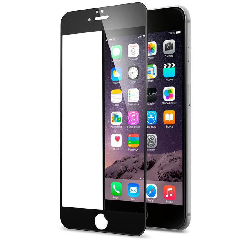 iPhone Full Screen Tempered Glass - Black - LUMBERCASE